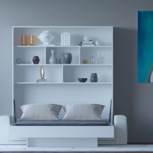 Wall bed with storage and sofa